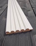 Sisustuspaneeli Mänty 14x95 Sormipaneeli Valkoinen