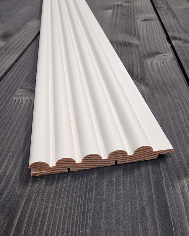 Sormipaneeli Mänty 14x95 Valkoinen_001 Sisustuspaneeli Mänty 14x95 Sormipaneeli Valkoinen - Image 1